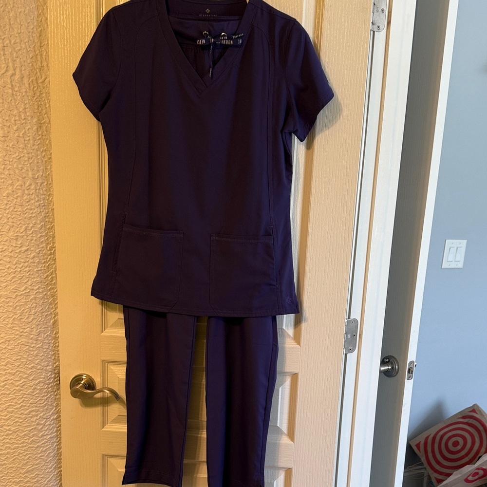 Med Couture Women's Purple Scrub Set